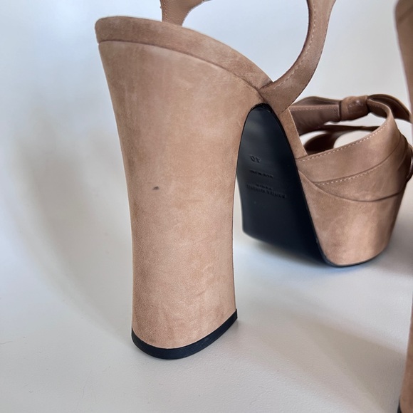 *SOLD* AUTH Saint-Laurent Candy 80 Bow Platforms - Picture 5 of 13